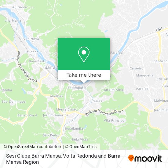 Sesi Clube Barra Mansa map