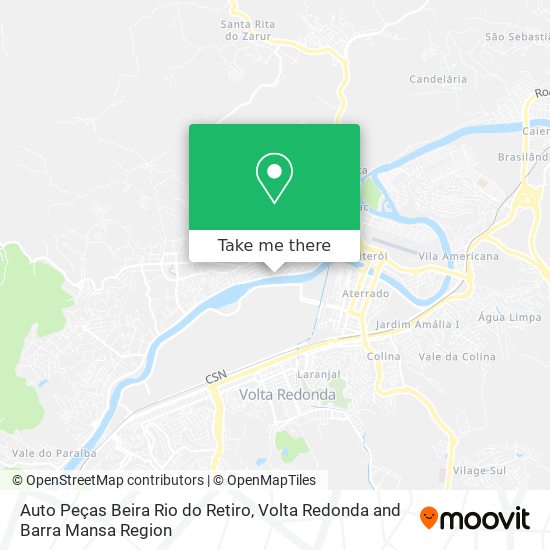 Mapa Auto Peças Beira Rio do Retiro
