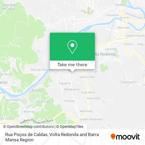 Rua Poços de Caldas map