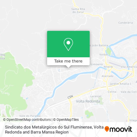 Sindicato dos Metalúrgicos do Sul Fluminense map