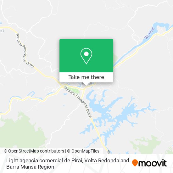 Light agencia comercial de Pirai map