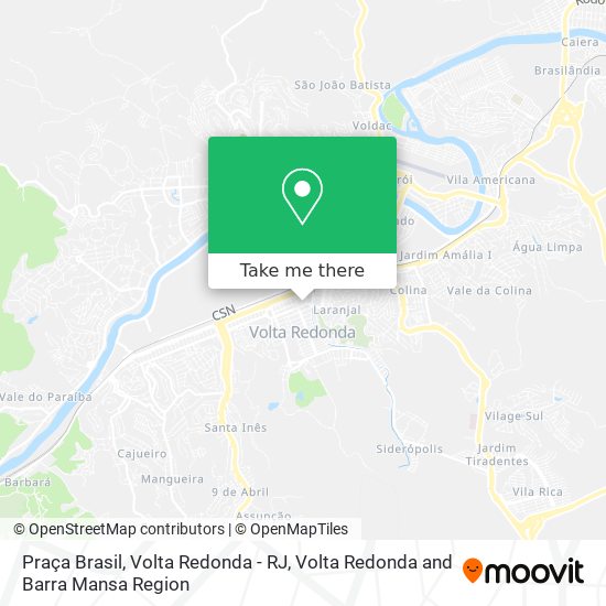 Mapa Praça Brasil, Volta Redonda - RJ