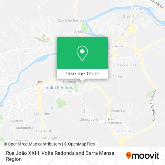 Rua João XXIII map