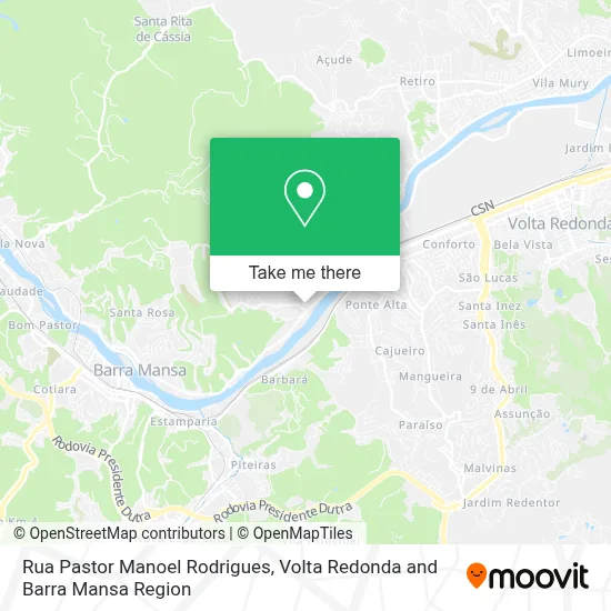 Rua Pastor Manoel Rodrigues map