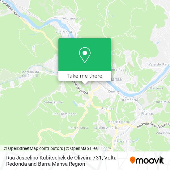 Rua Juscelino Kubitschek de Oliveira 731 map