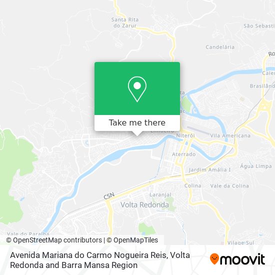 Mapa Avenida Mariana do Carmo Nogueira Reis