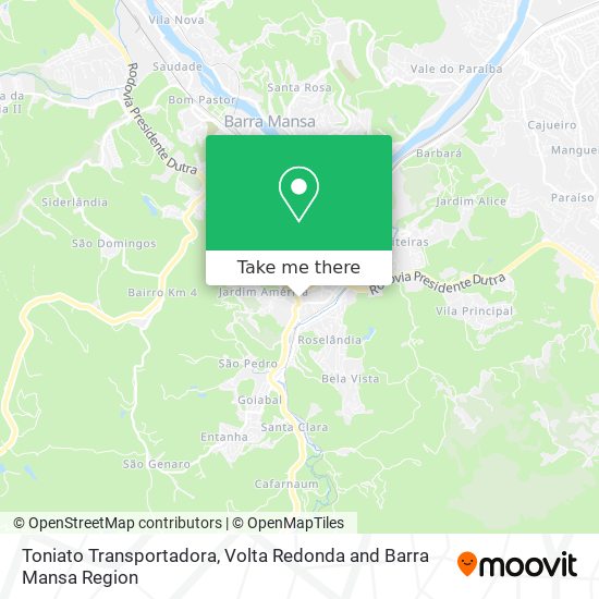 Mapa Toniato Transportadora