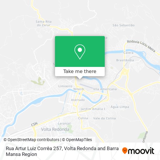 Rua Artur Luiz Corrêa 257 map