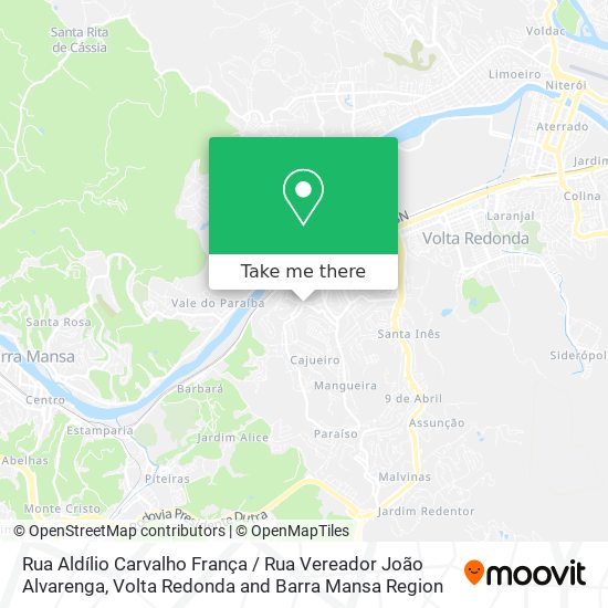 Rua Aldílio Carvalho França / Rua Vereador João Alvarenga map