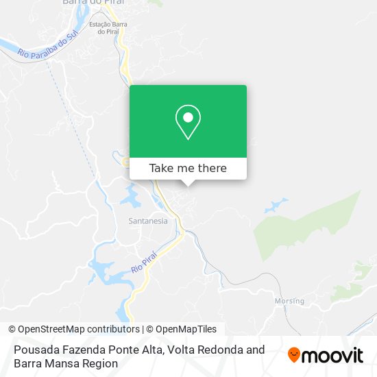 Pousada Fazenda Ponte Alta map