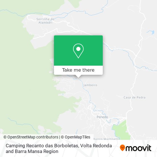 Camping Recanto das Borboletas map