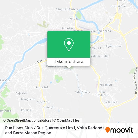 Rua Lions Club / Rua Quarenta e Um I map