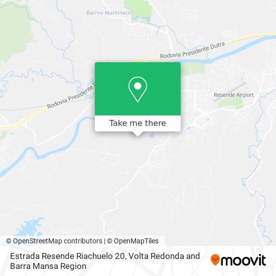 Estrada Resende Riachuelo 20 map