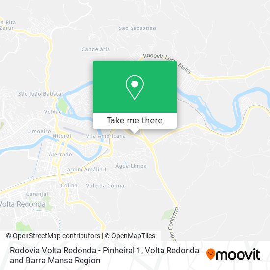 Rodovia Volta Redonda - Pinheiral 1 map