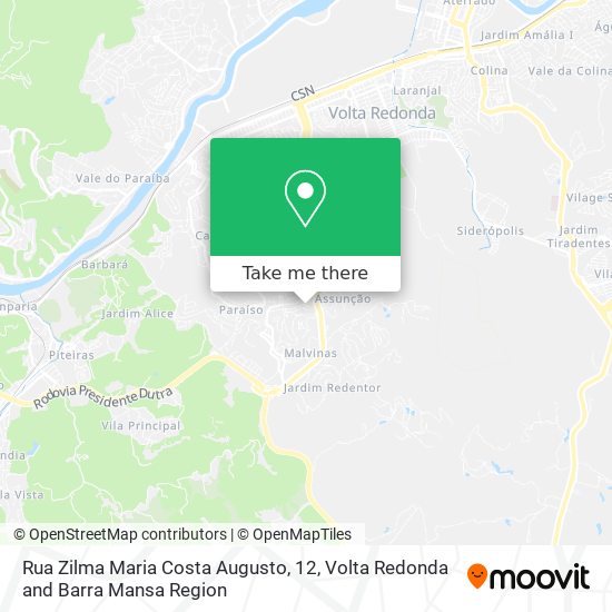 Rua Zilma Maria Costa Augusto, 12 map