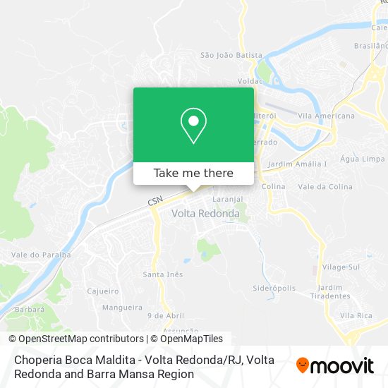 Mapa Choperia Boca Maldita - Volta Redonda / RJ