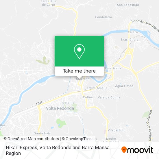 Hikari Express map
