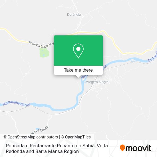 Pousada e Restaurante Recanto do Sabiá map