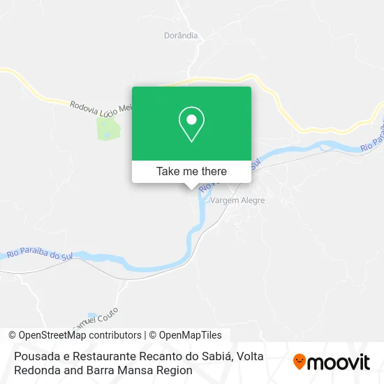 Pousada e Restaurante Recanto do Sabiá map