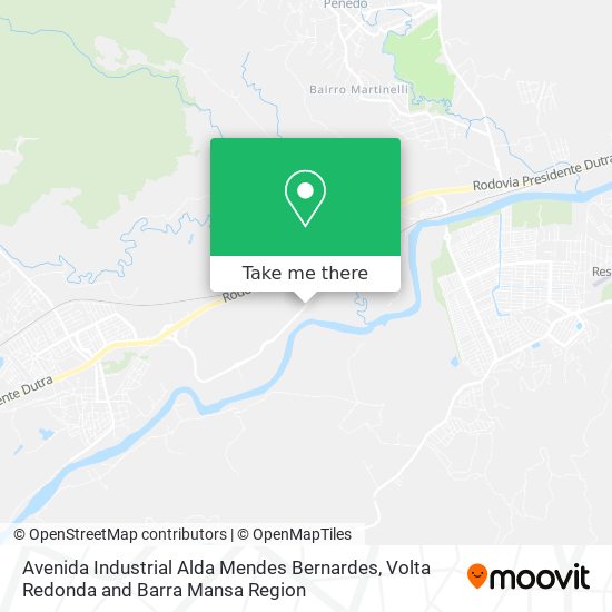 Mapa Avenida Industrial Alda Mendes Bernardes