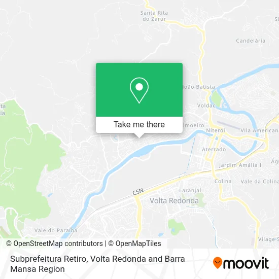 Subprefeitura Retiro map