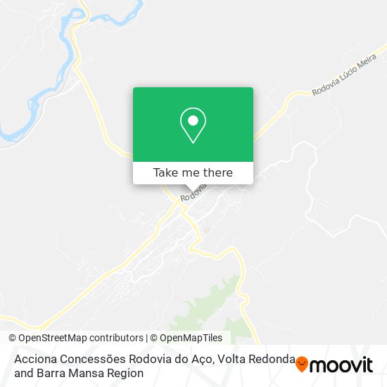 Acciona Concessões Rodovia do Aço map