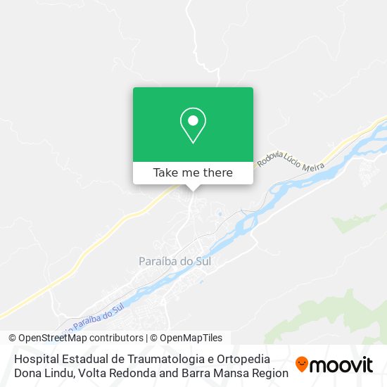 Hospital Estadual de Traumatologia e Ortopedia Dona Lindu map