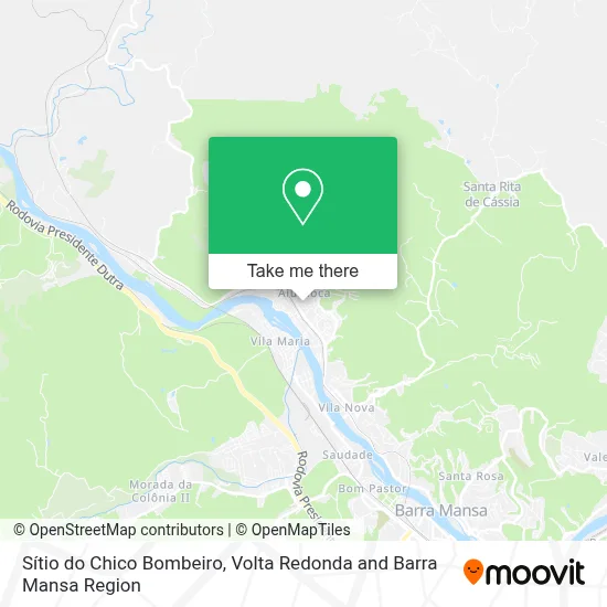 Sítio do Chico Bombeiro map