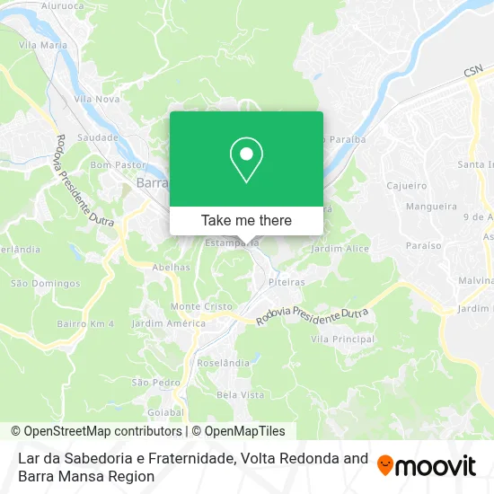 Lar da Sabedoria e Fraternidade map