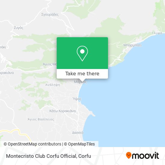 Montecristo Club Corfu Official map