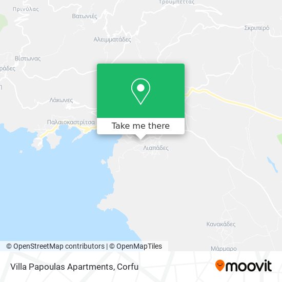 Villa Papoulas Apartments map