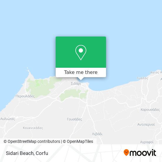 Sidari Beach map