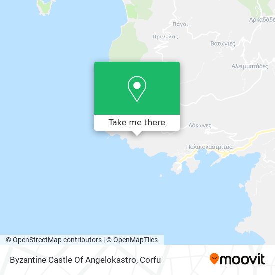 Byzantine Castle Of Angelokastro map