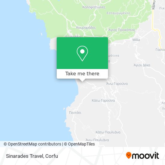 Sinarades Travel map