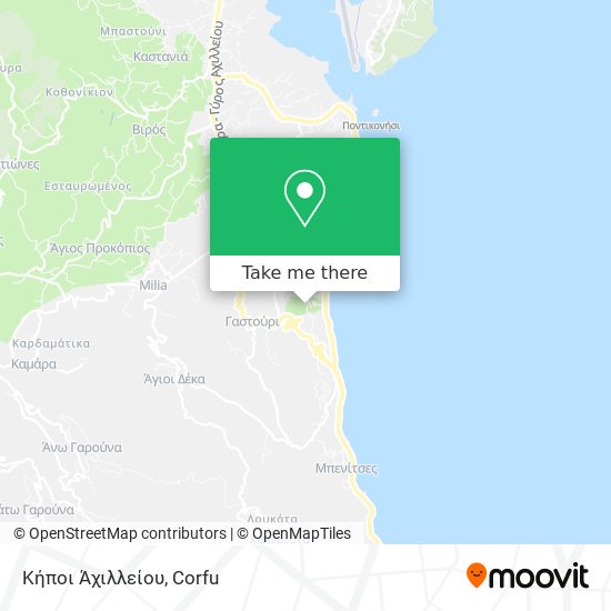 Κήποι Άχιλλείου map