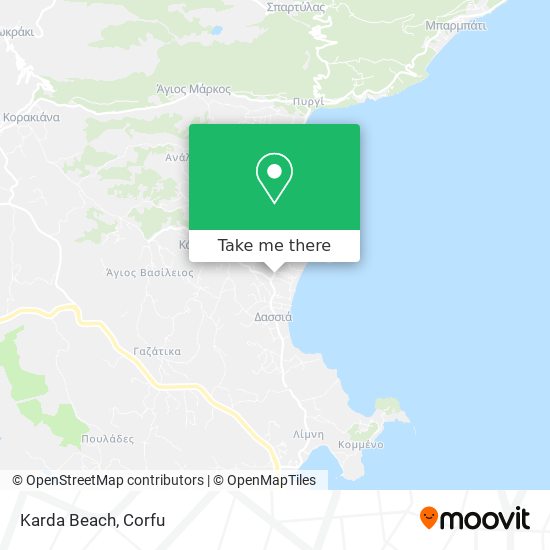 Karda Beach map