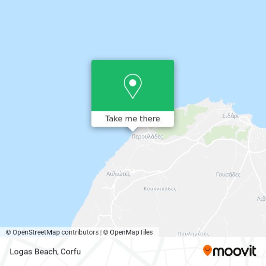 Logas Beach map