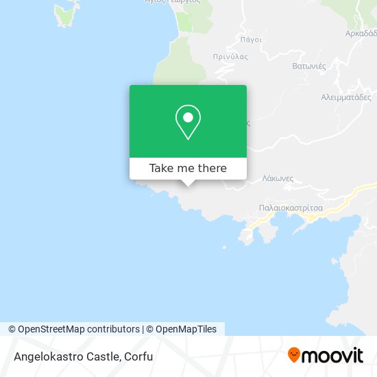 Angelokastro Castle map