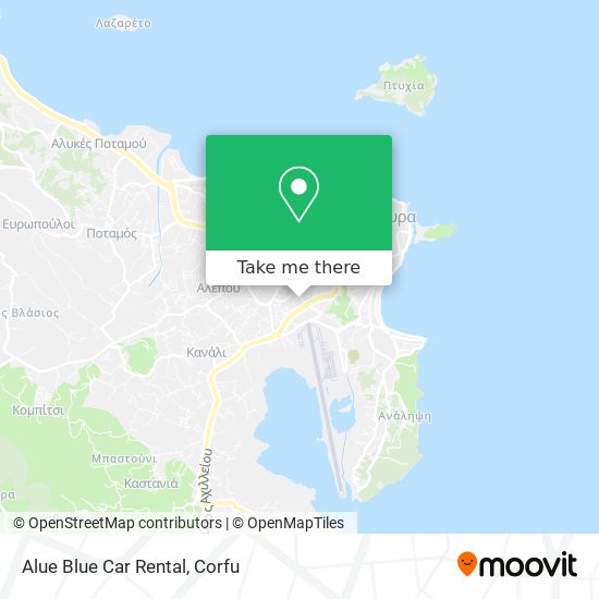 Alue Blue Car Rental map