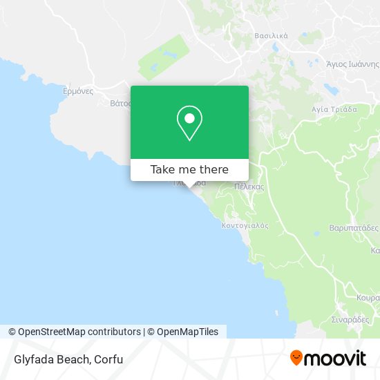Glyfada Beach map