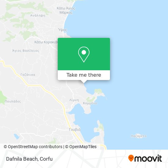 Dafnila Beach map