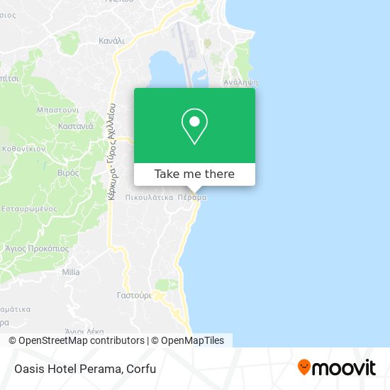 Oasis Hotel Perama map
