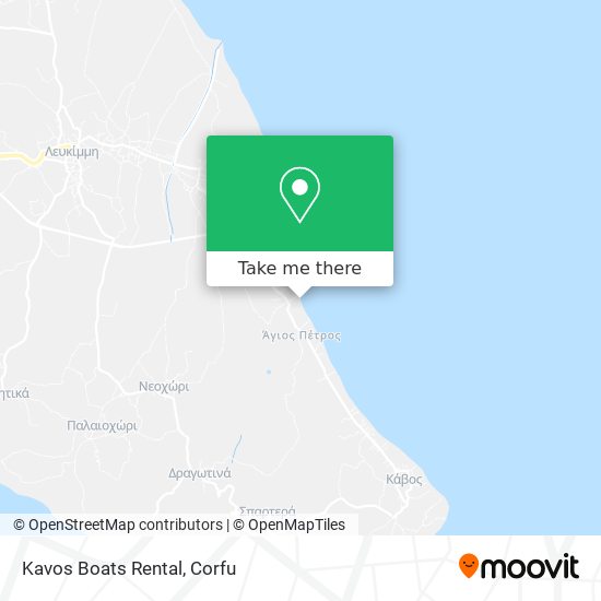 Kavos Boats Rental map