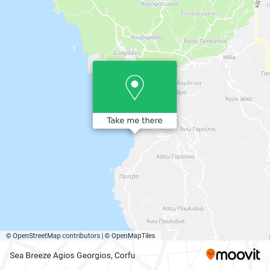 Sea Breeze Agios Georgios map