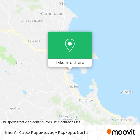 Επα.Λ. Κάτω Κορακιάνας - Κέρκυρα map