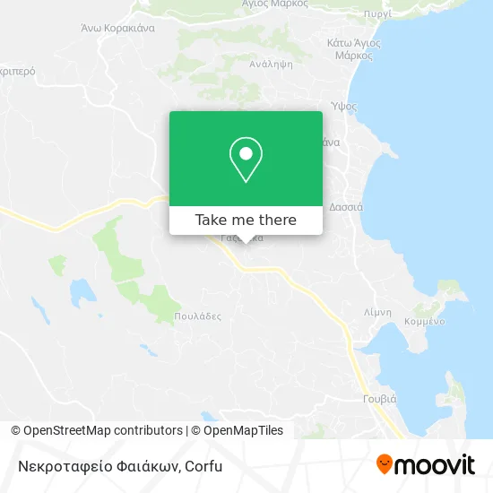 Νεκροταφείο Φαιάκων map