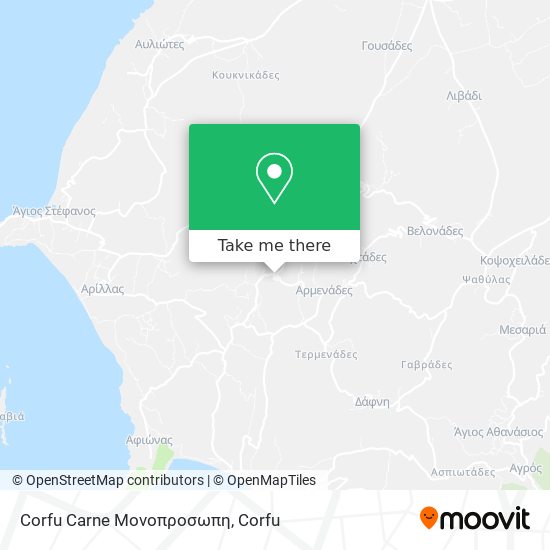 Corfu Carne Μονοπροσωπη map