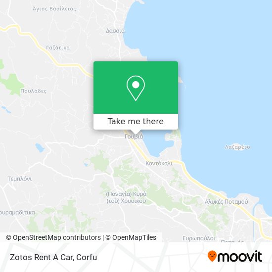 Zotos Rent A Car map