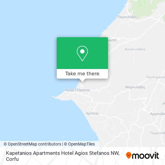 Kapetanios Apartments Hotel Agios Stefanos NW map