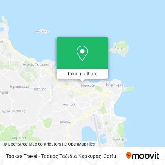 Tsokas Travel - Τσοκας Ταξιδια Κερκυρας map